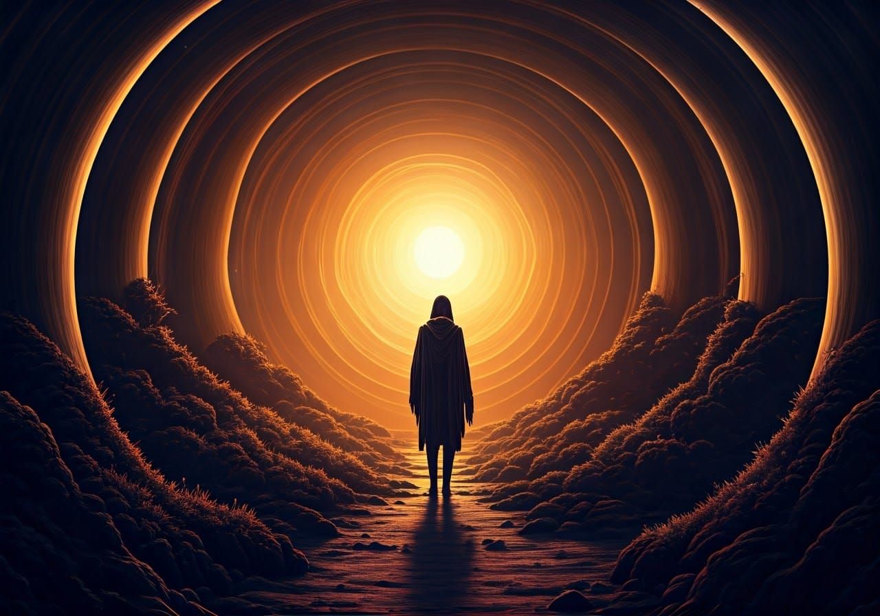 Lost Spirit in a Realm of Transition, in Photorealistic Styl...