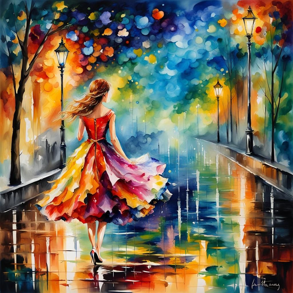 Emotional Splashes of Beauty in Vibrant Watercolor