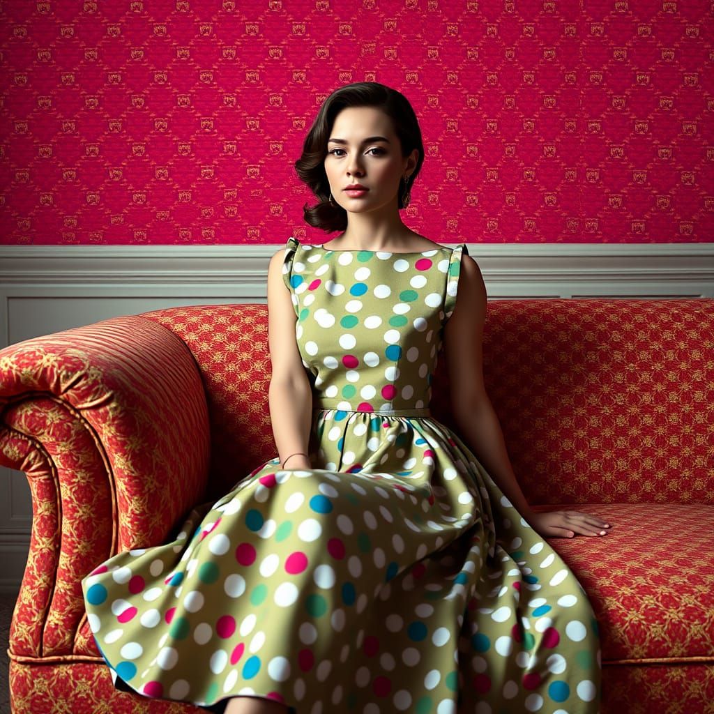 Polka Dot Woman: Professional Photography in Vibrant Style