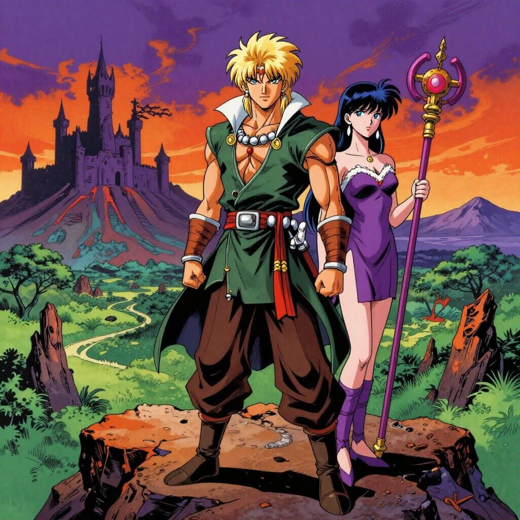 Zidane Tribal Protects Garnet in Volcanic Landscape