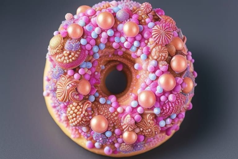 Surreal Sugar Dream Donut in Vibrant Hyperdetail
