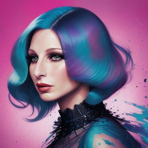 Vibrant 1930s Fashion Illustration in Splashing Colors