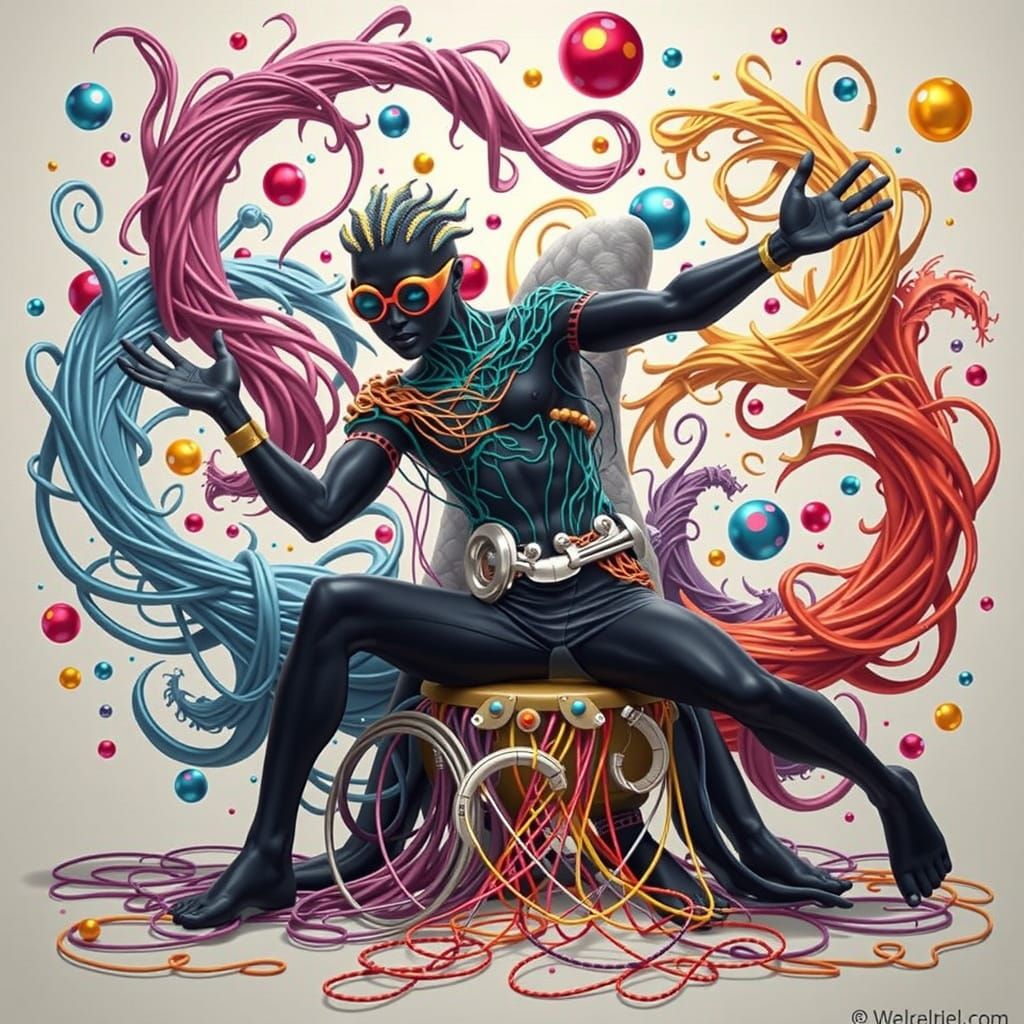 Luminescent Rainbow Metallic Wire Forms in 3D