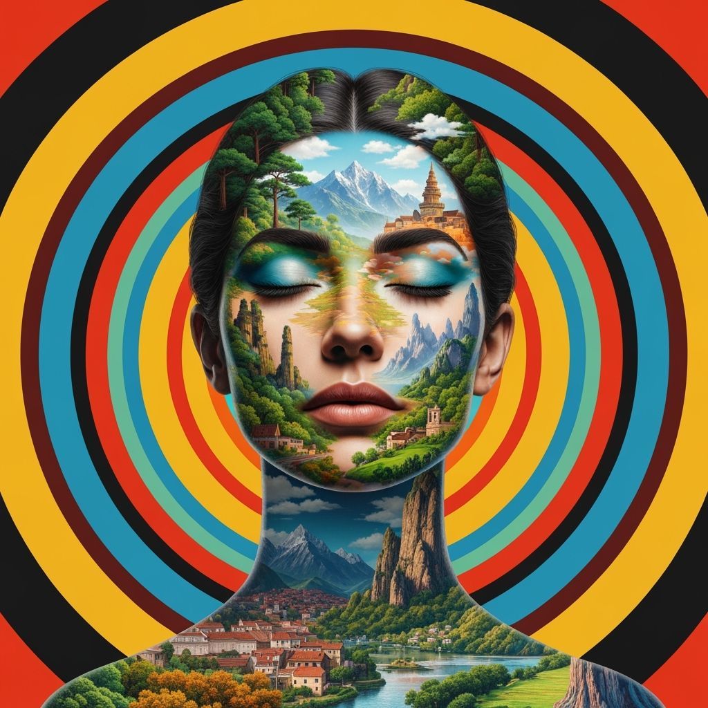 Mosaic Woman: A Surreal Art Deco Portrait