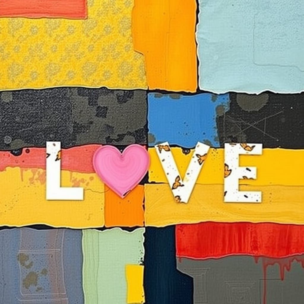 Vibrant Abstract Artwork Embodying Love