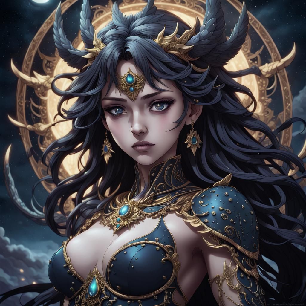 Celestial Goddess of Night, Cruel and Majestic