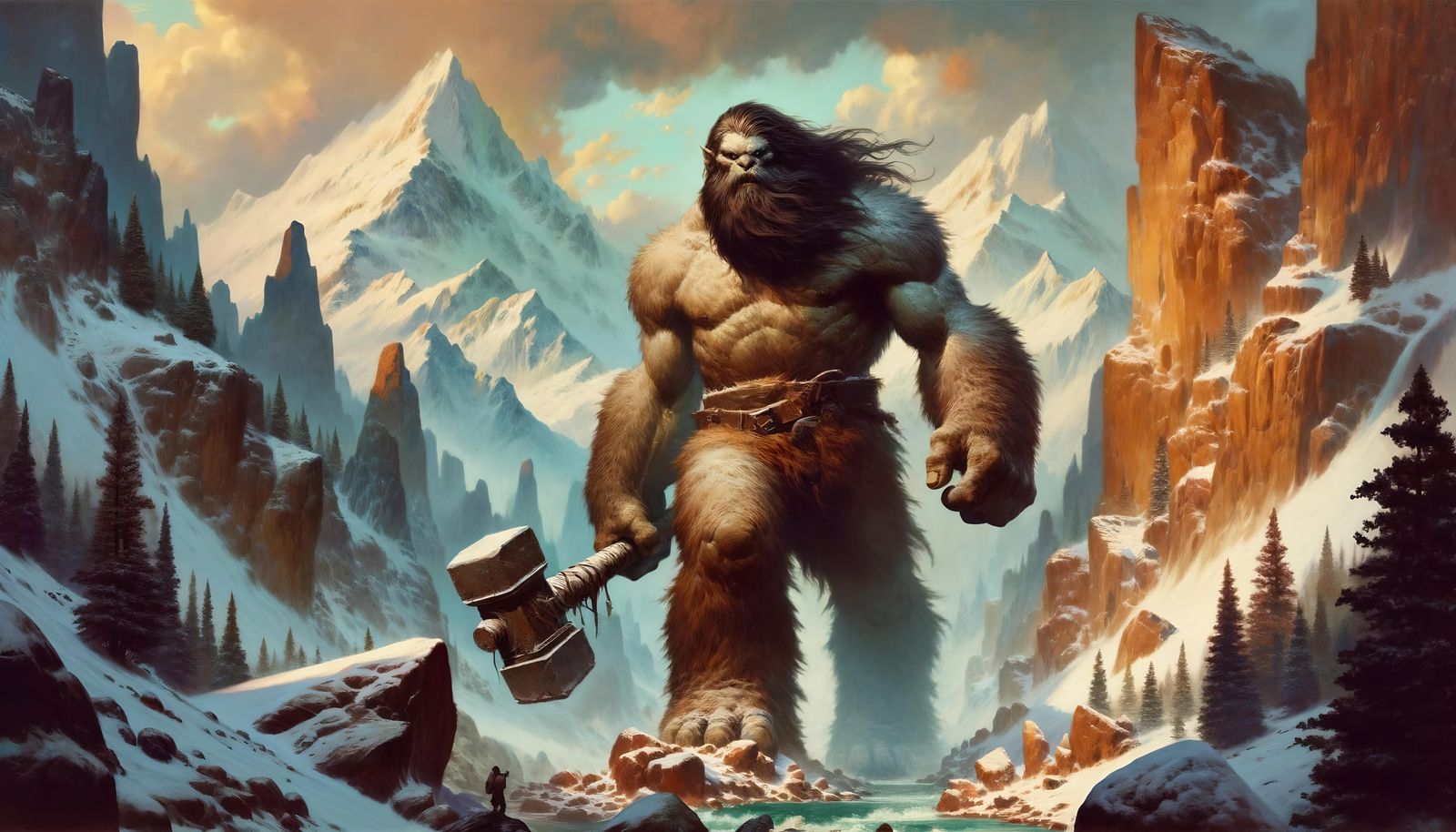 Mountain Behemoth in Impressive Alpine Landscape