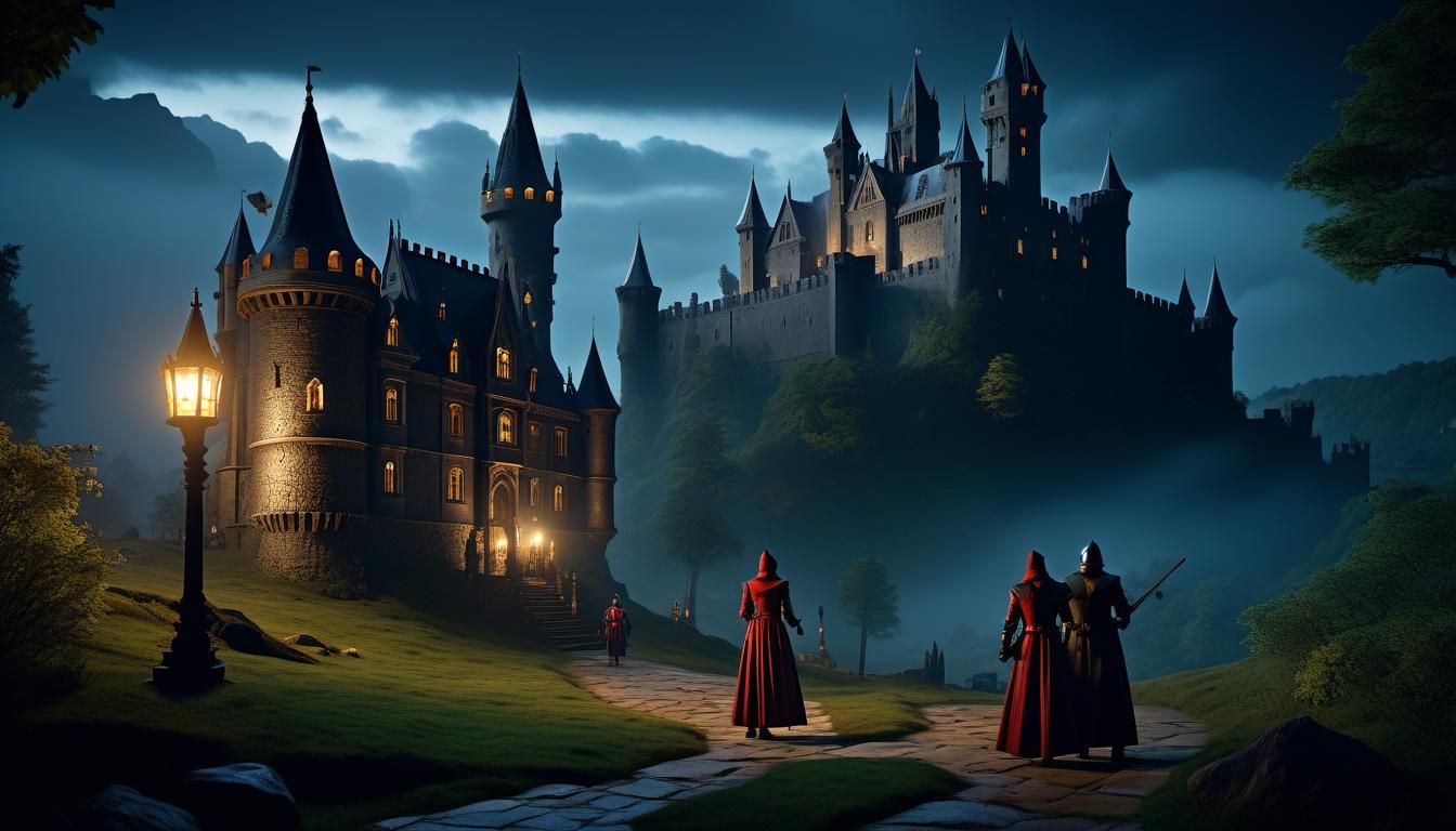 Medieval Characters and Mysterious Castle