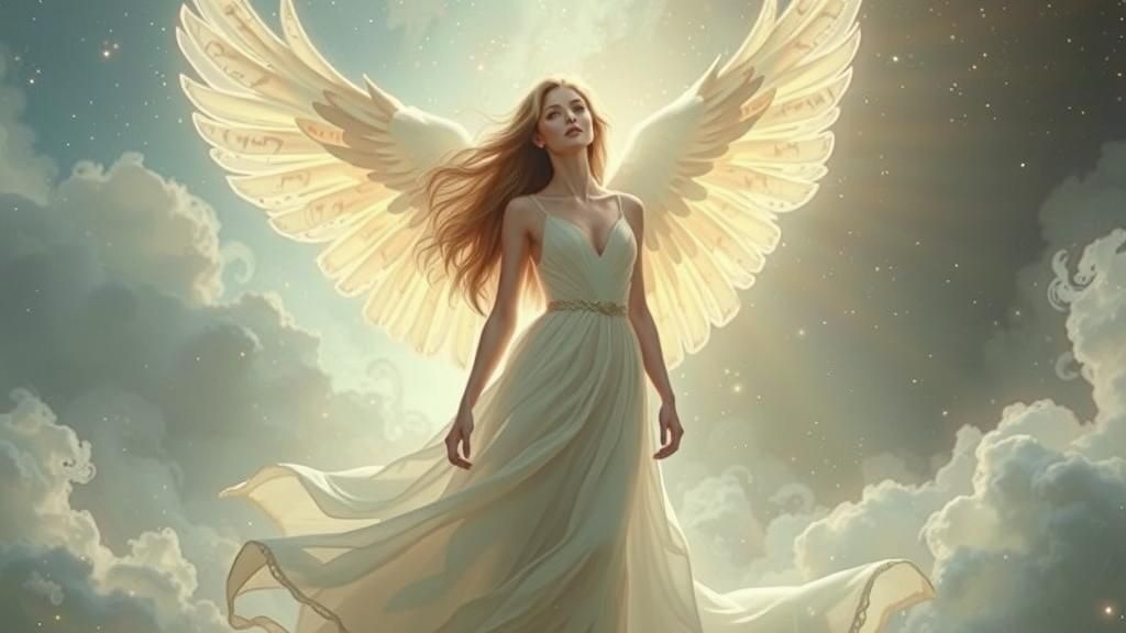 Surreal Angel Princess in Ethereal Aura, Glowing with Heaven...