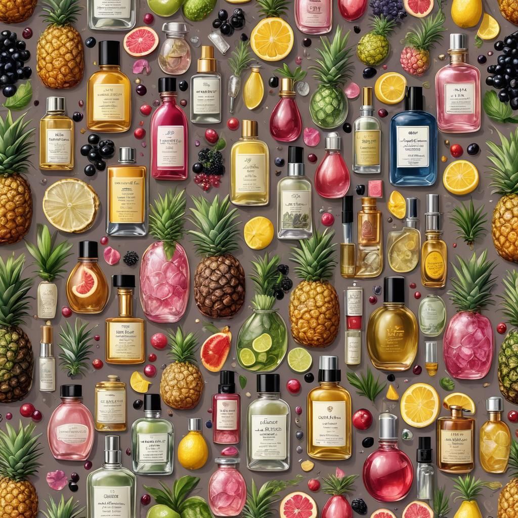 Hyperrealistic Portrait in Vibrant Splashes of Creed Aventus...