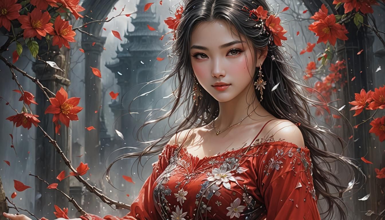 Intricate Portrait of a Beautiful Young Girl