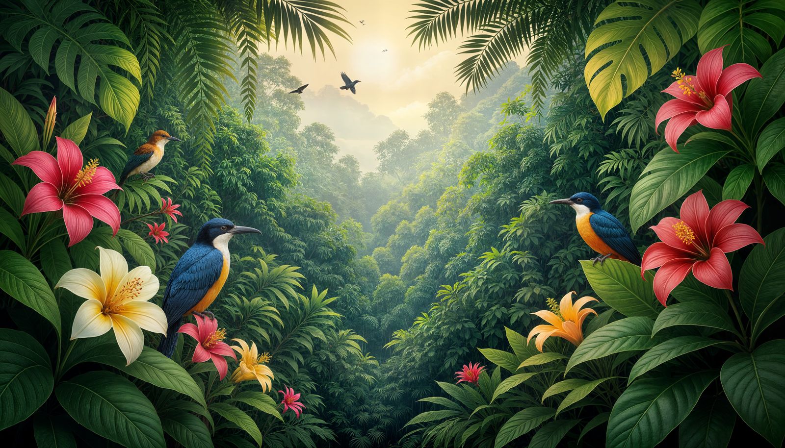 a delicate mixture of flora and fauna