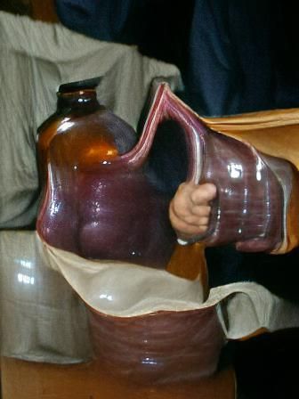 Ceramic Jug in Earthy Tones
