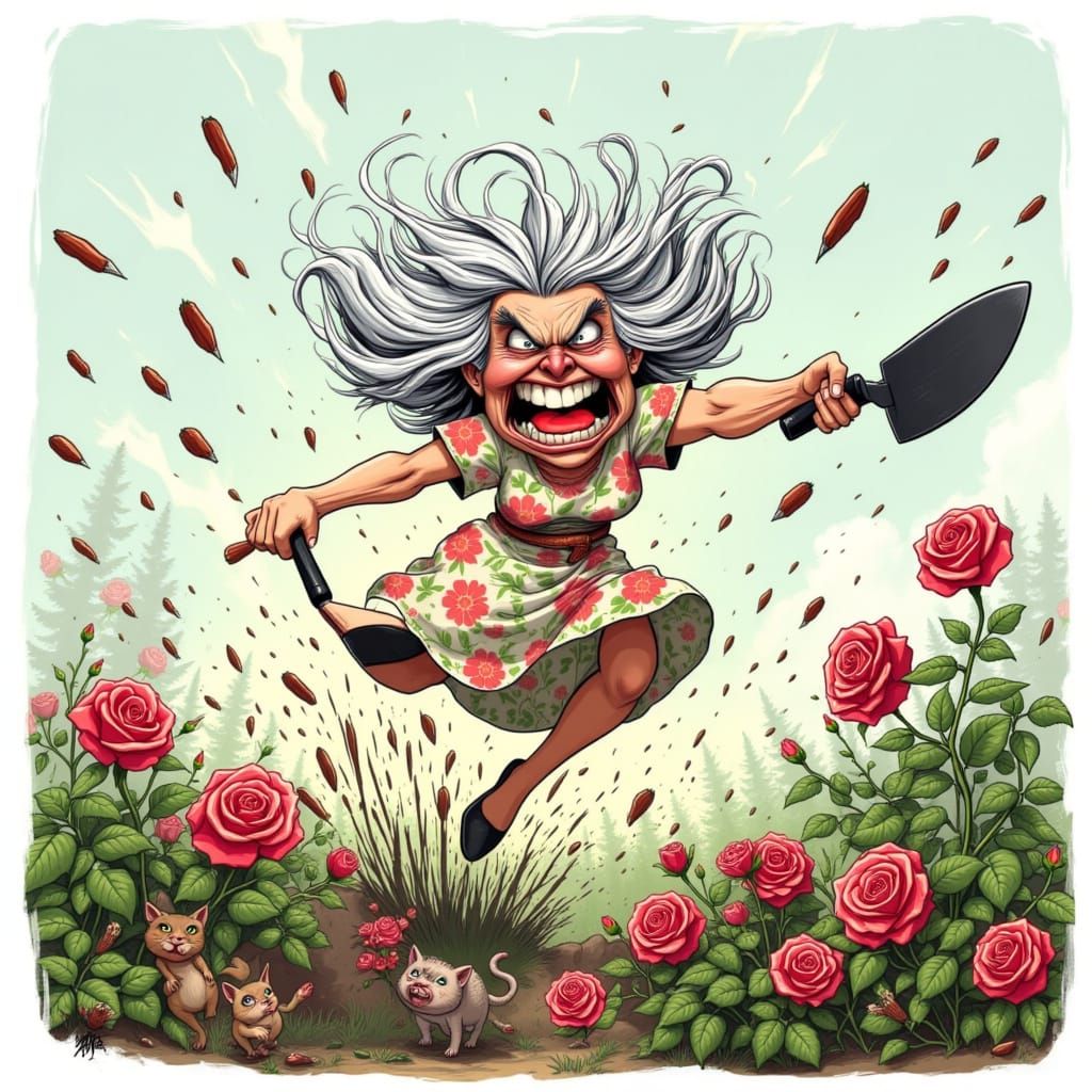 What did Angry Meemaw do when she lost the rose growing comp...