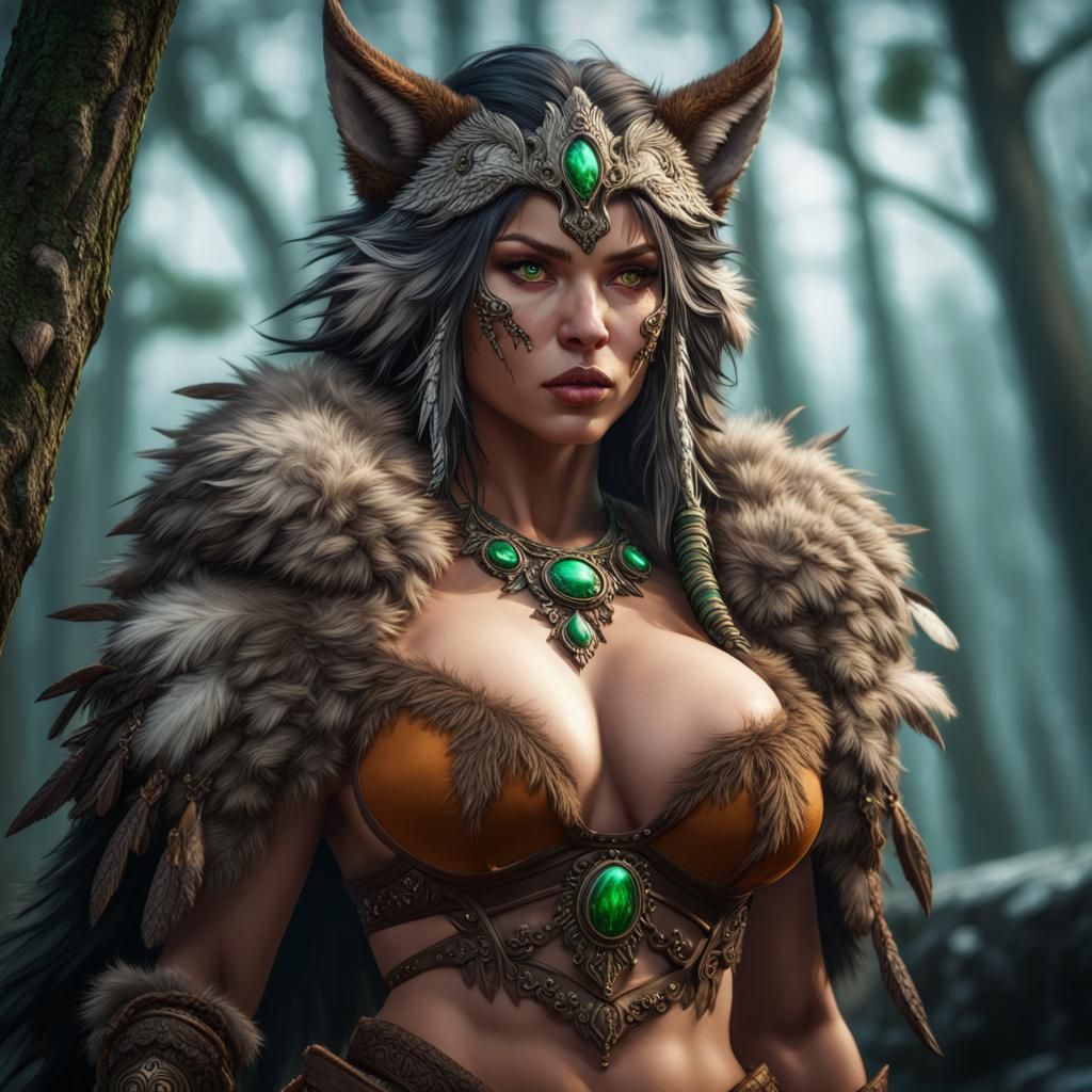 Diablo 4 Druid in Hyperrealistic Lighting