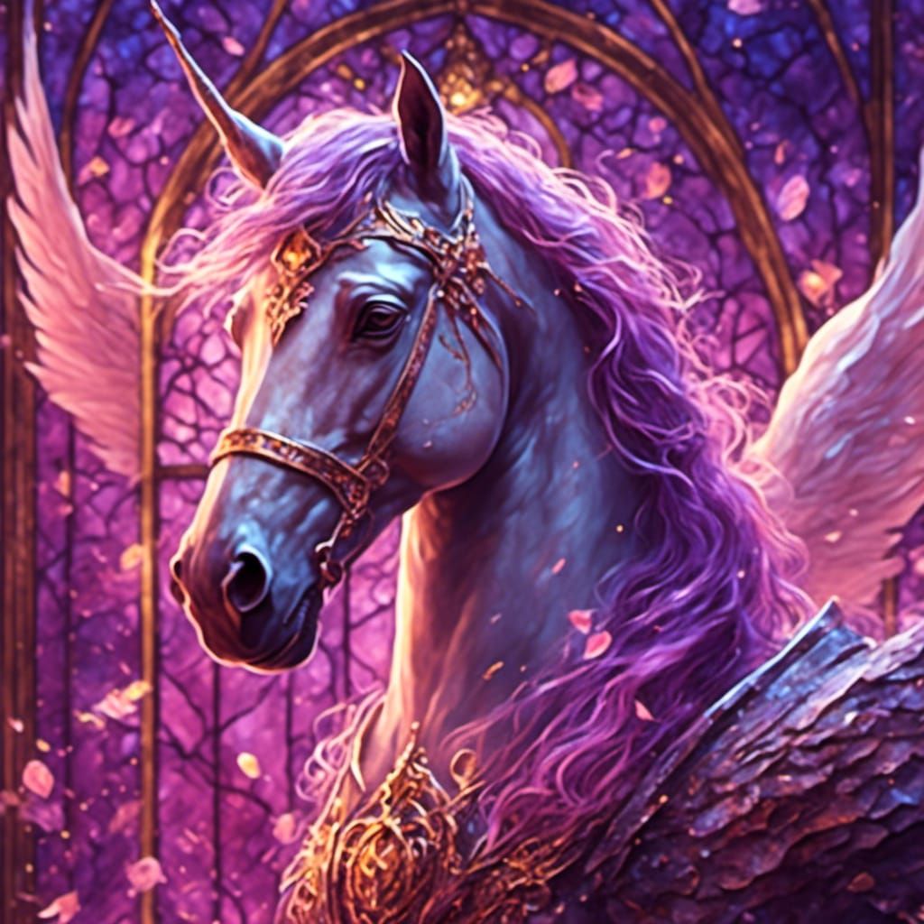 Ethereal Pegasus Portrait in Pastel Hues