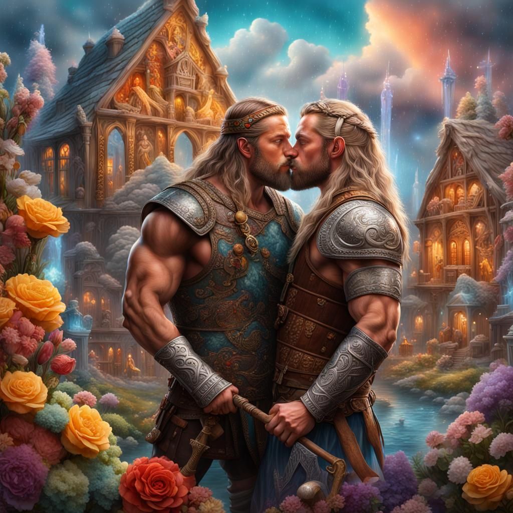 Viking Romance in a Crystal-Adorned Fantasy Realm