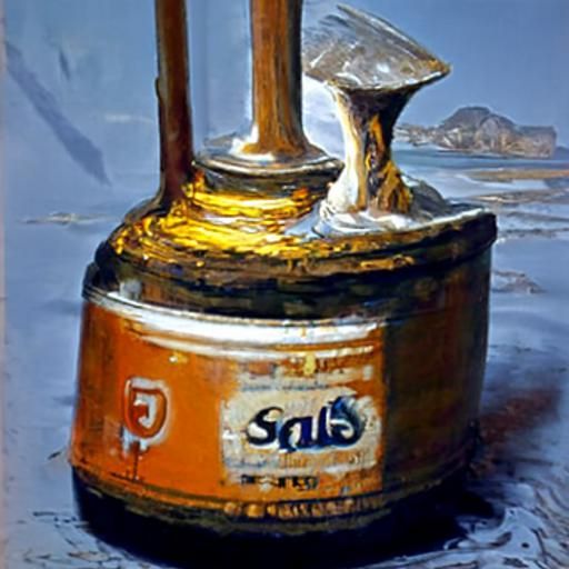 Impressionist Oil Painting of Salt in a Still Life Setting