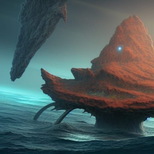 Breathtaking Oceanic Emergence in Deep Color