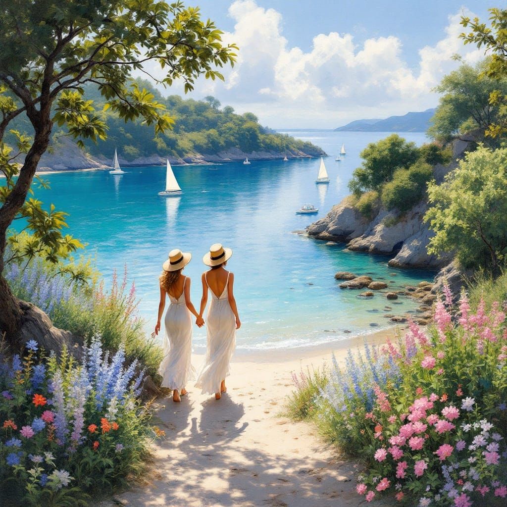 Romantic Tourists in Impressionist Paradise