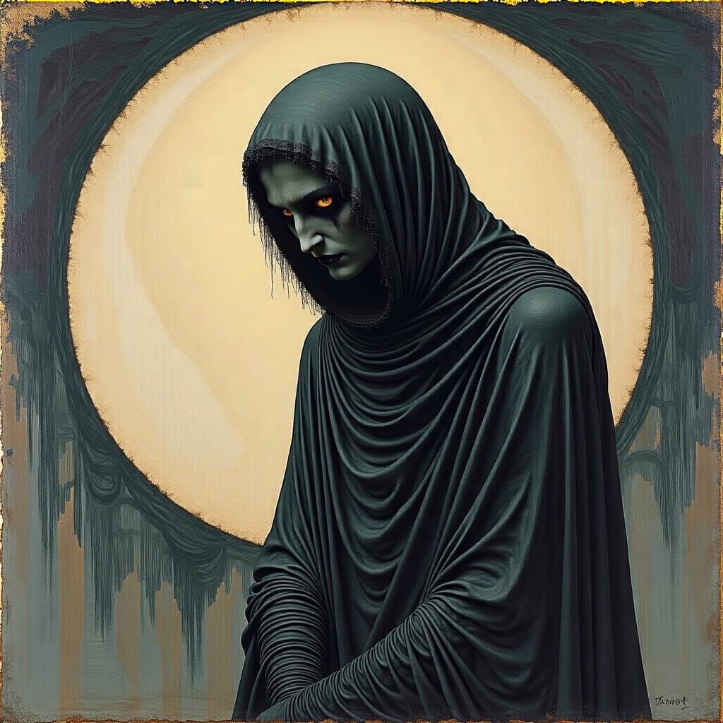 Grimdark Portrait in the Style of Franz von Stuck