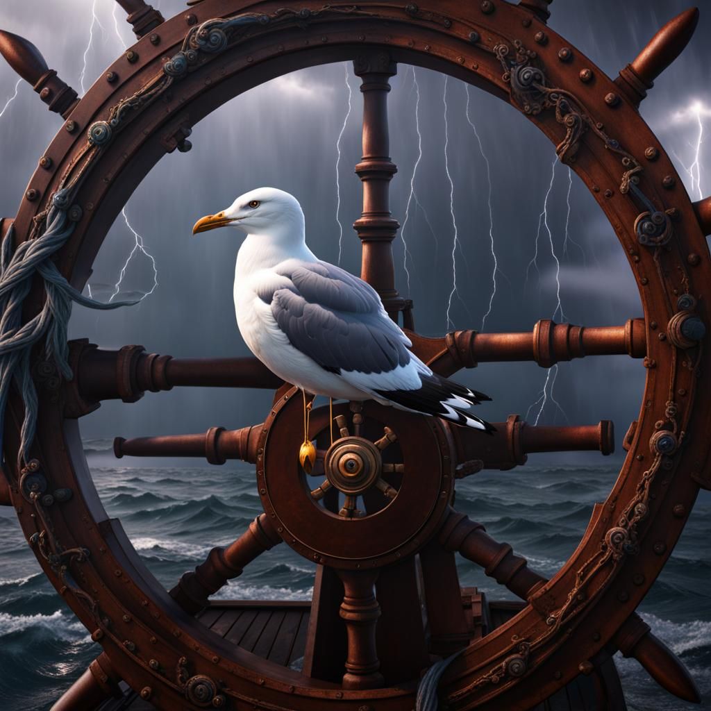 Dramatic Stormy Seaside Scene in Fantasy Concept Art Style