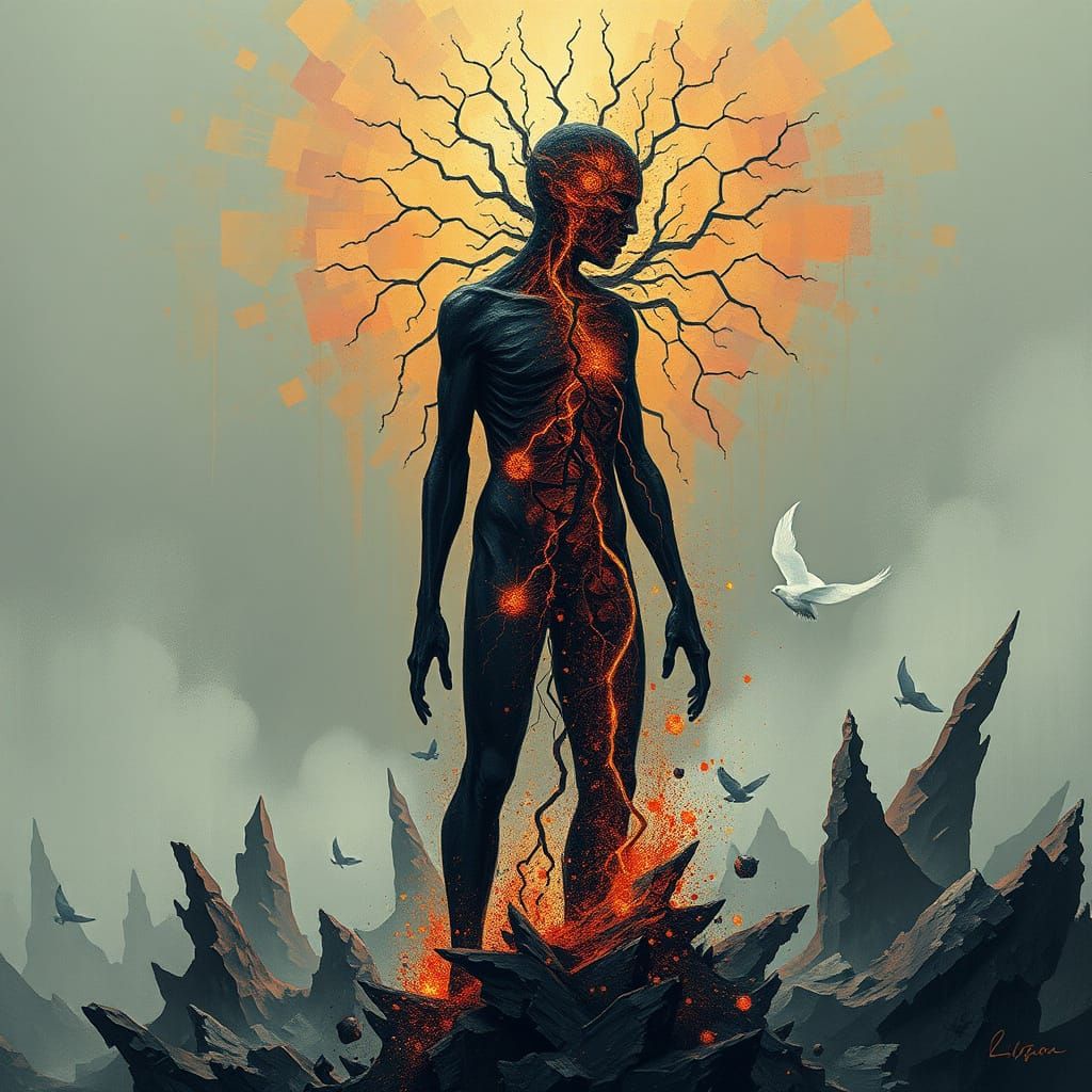 Distorted Form in a Fractured Dreamscape