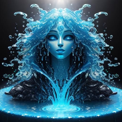 Fountain—Aquarius Woman Water-Bearer Too