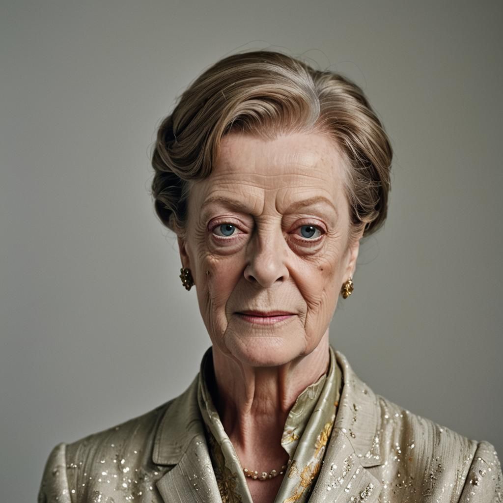 Maggie Smith in Elegant Studio Portrait