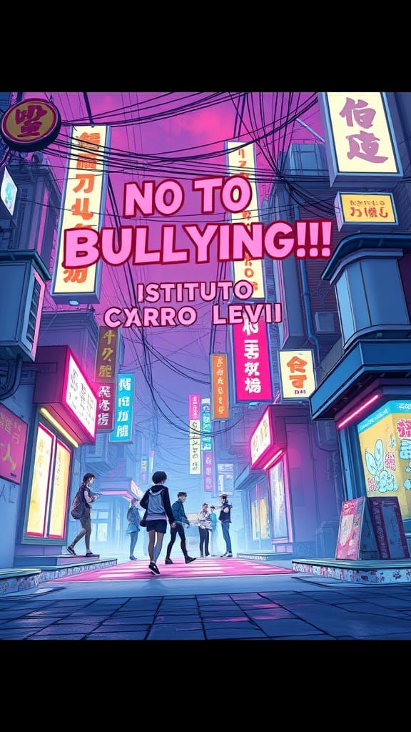Manga Scene: No to Bullying in 3D Anime Art