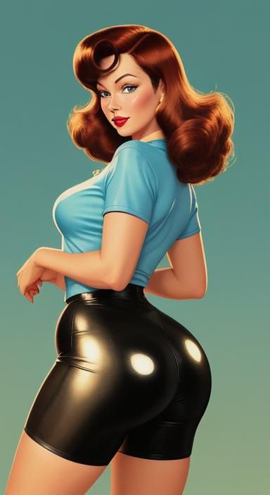 Bettie Page-Inspired Pin-Up of Lois Griffin