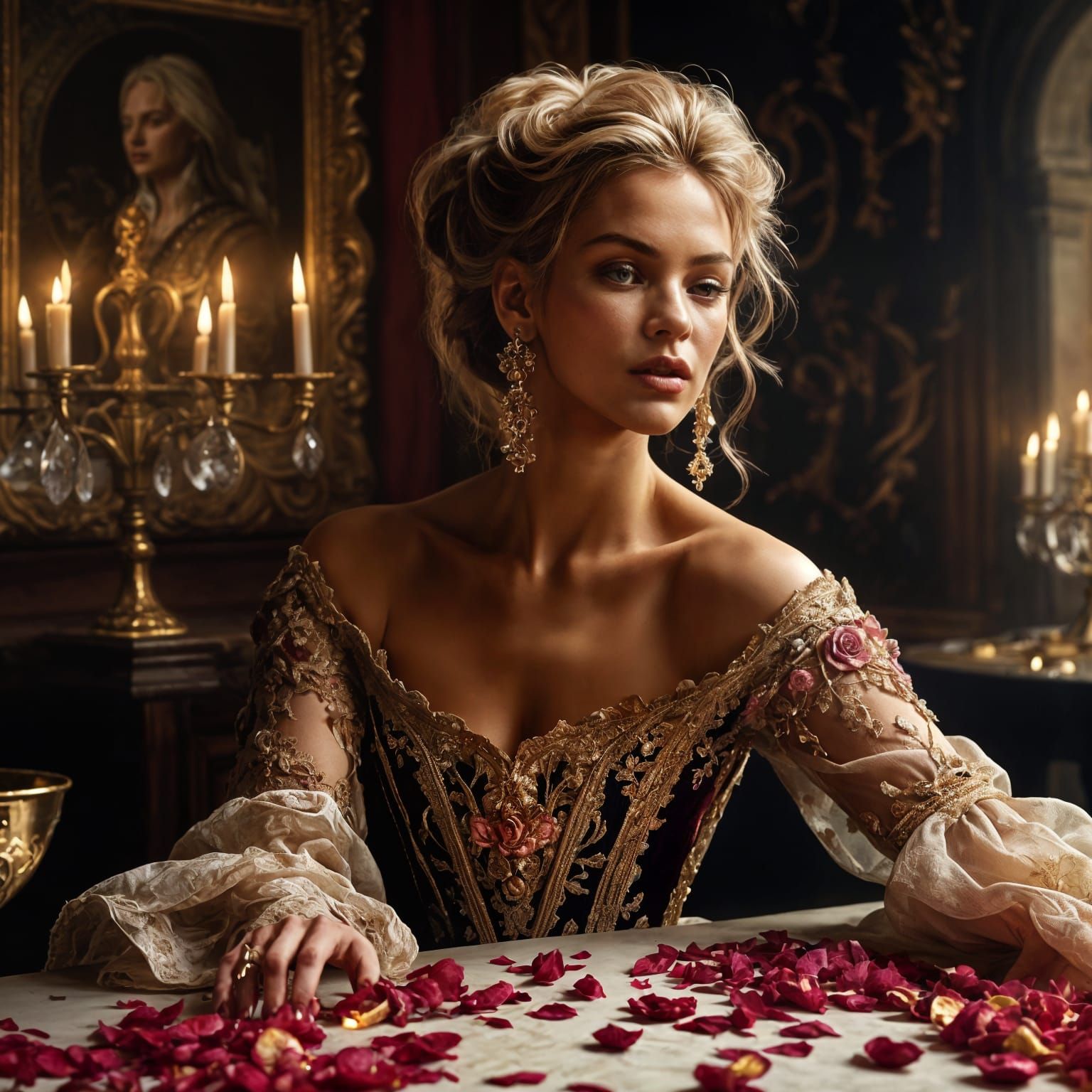 🌿🗡️ The Witcher Collection
Jaskier
Prompt:
A velvet lute chord rings in a candlelit tavern. Jaskier twirls in embroide...