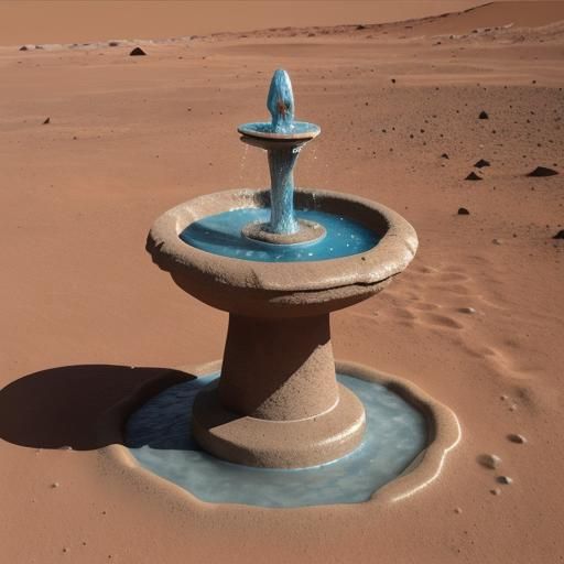 Water fountain on mars