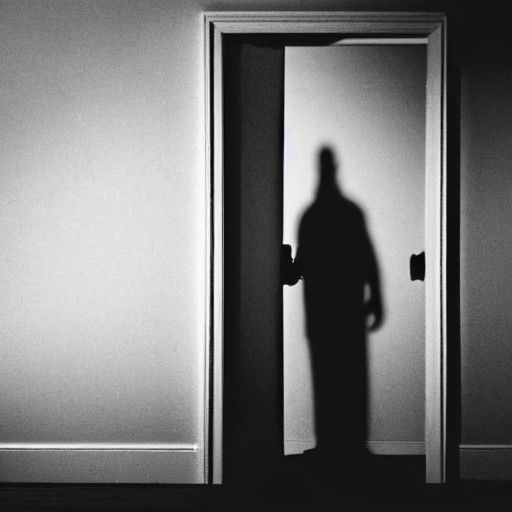 He looked behind the broken door and didn't like what he saw...