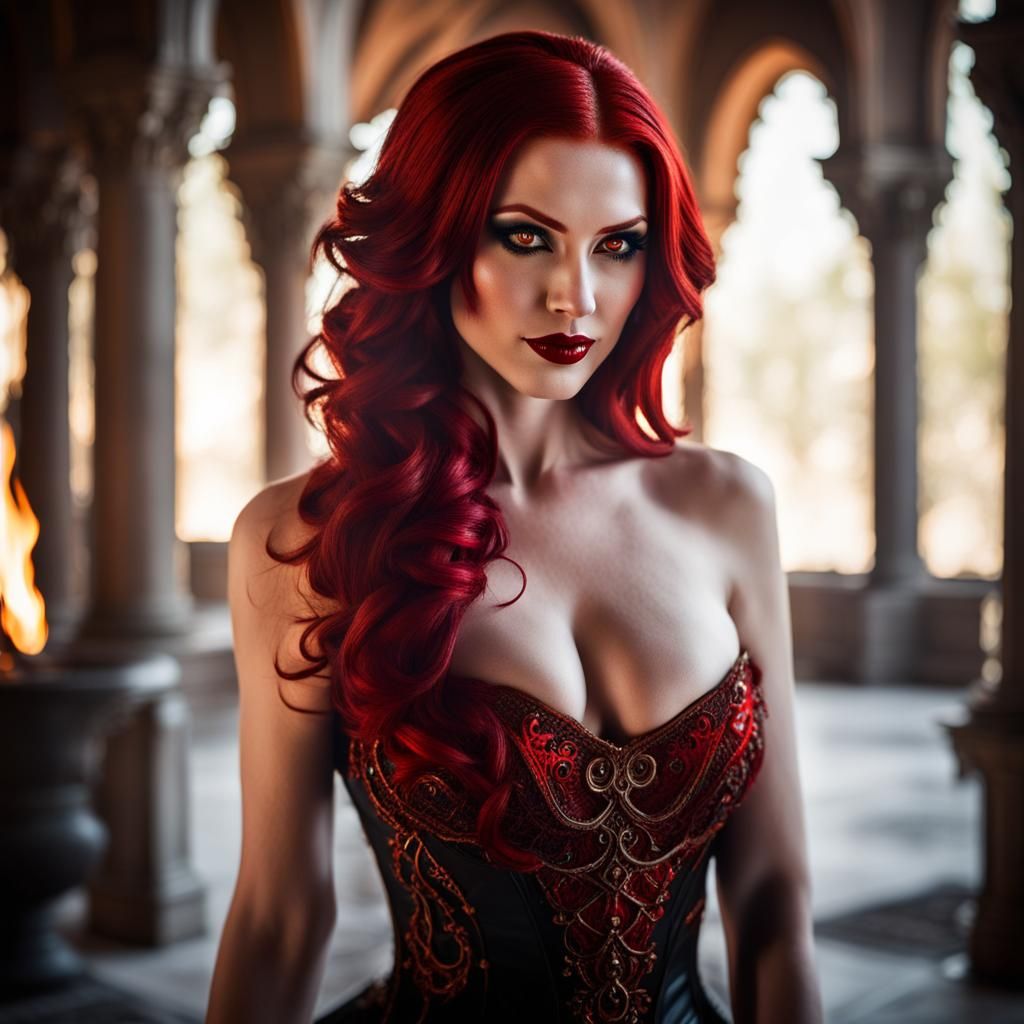 Ethereal Vampire Queen Exudes Evil Seduction