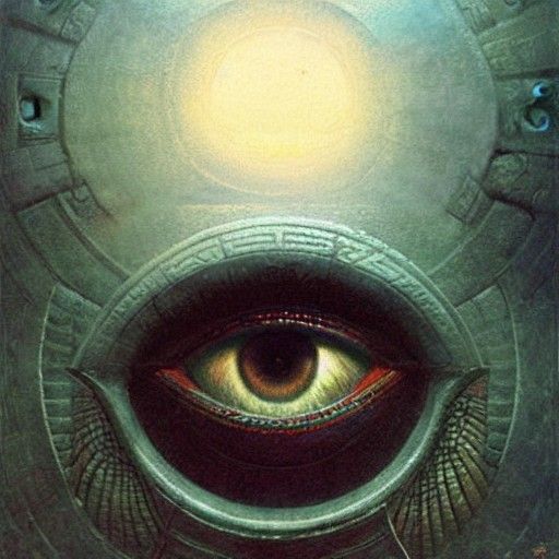 Ancient Egyptian God Revealed in Dark Art Style