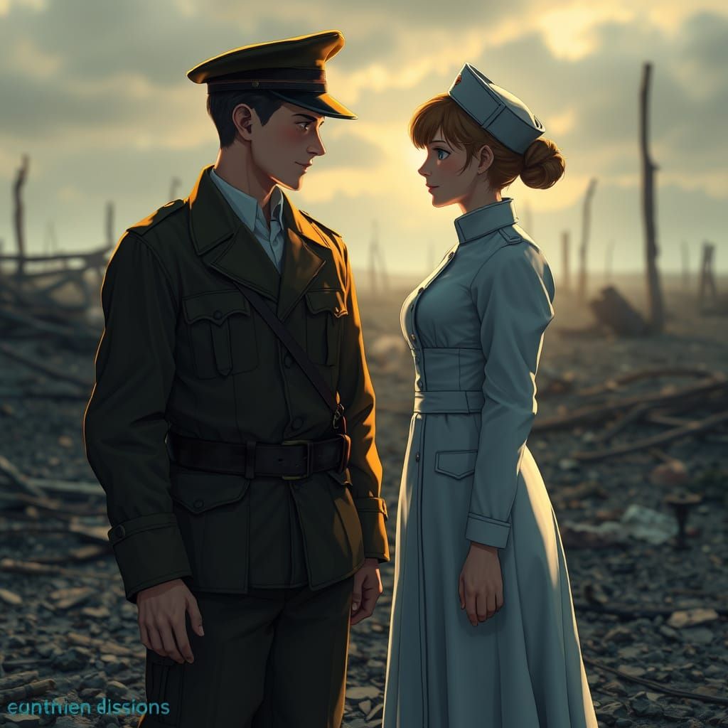 A Haunting Moment of Intimacy in War-Torn Landscape, in Cybe...