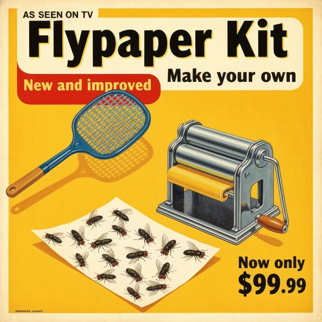 Vintage Flypaper Kit Ad Parody