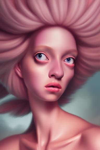 Cotton Candy Queen in Elegant 80s Attire