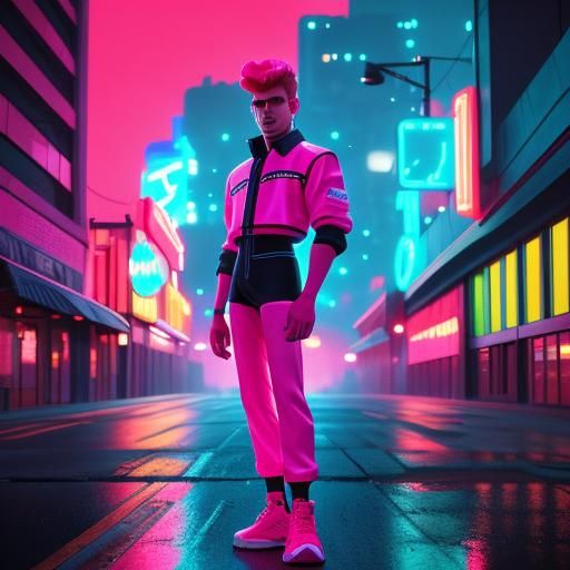 Electric Dreamscape in Cyberpunk Style