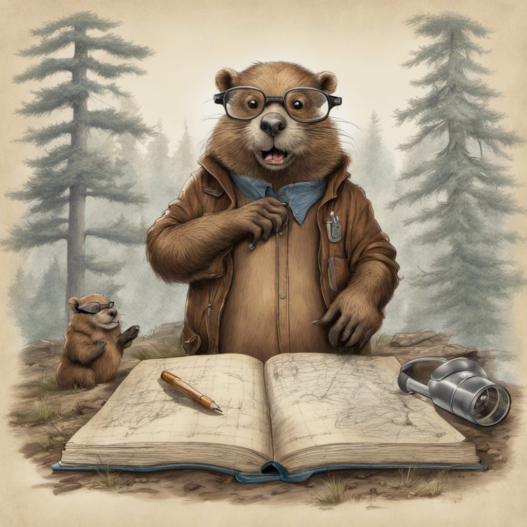 Beaver Engineer Designs Ambitious Dam in Detailed Illustrati...