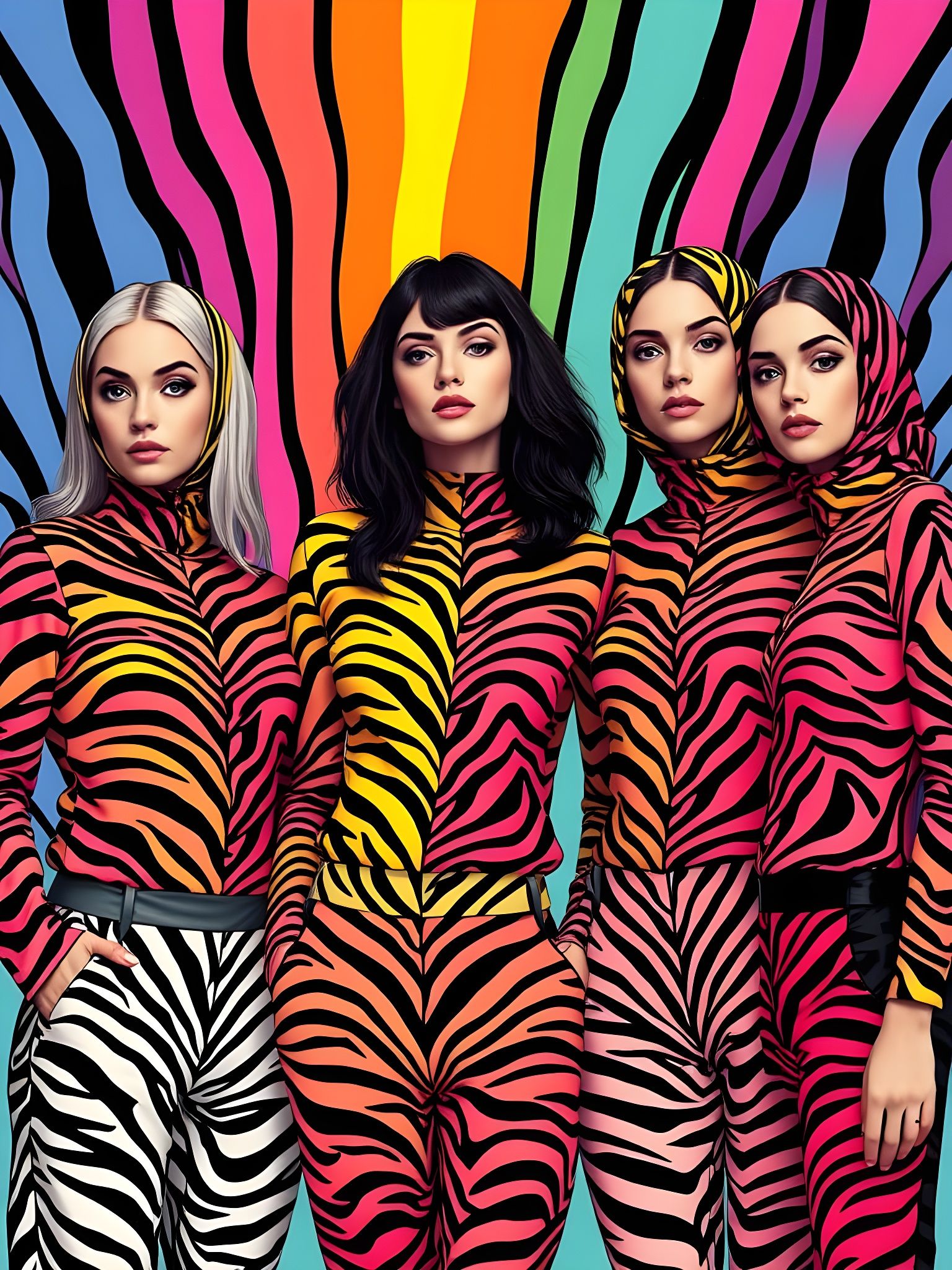 Zebra Stripe Fashion Inspired by New School Art