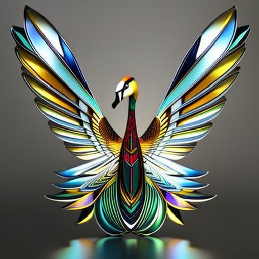 Rainbow swan