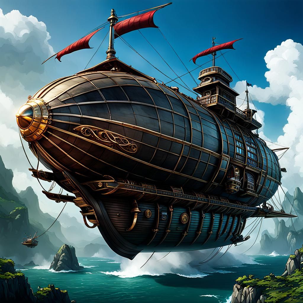 Mysterious Pirate Airship Soars Through the Skies
