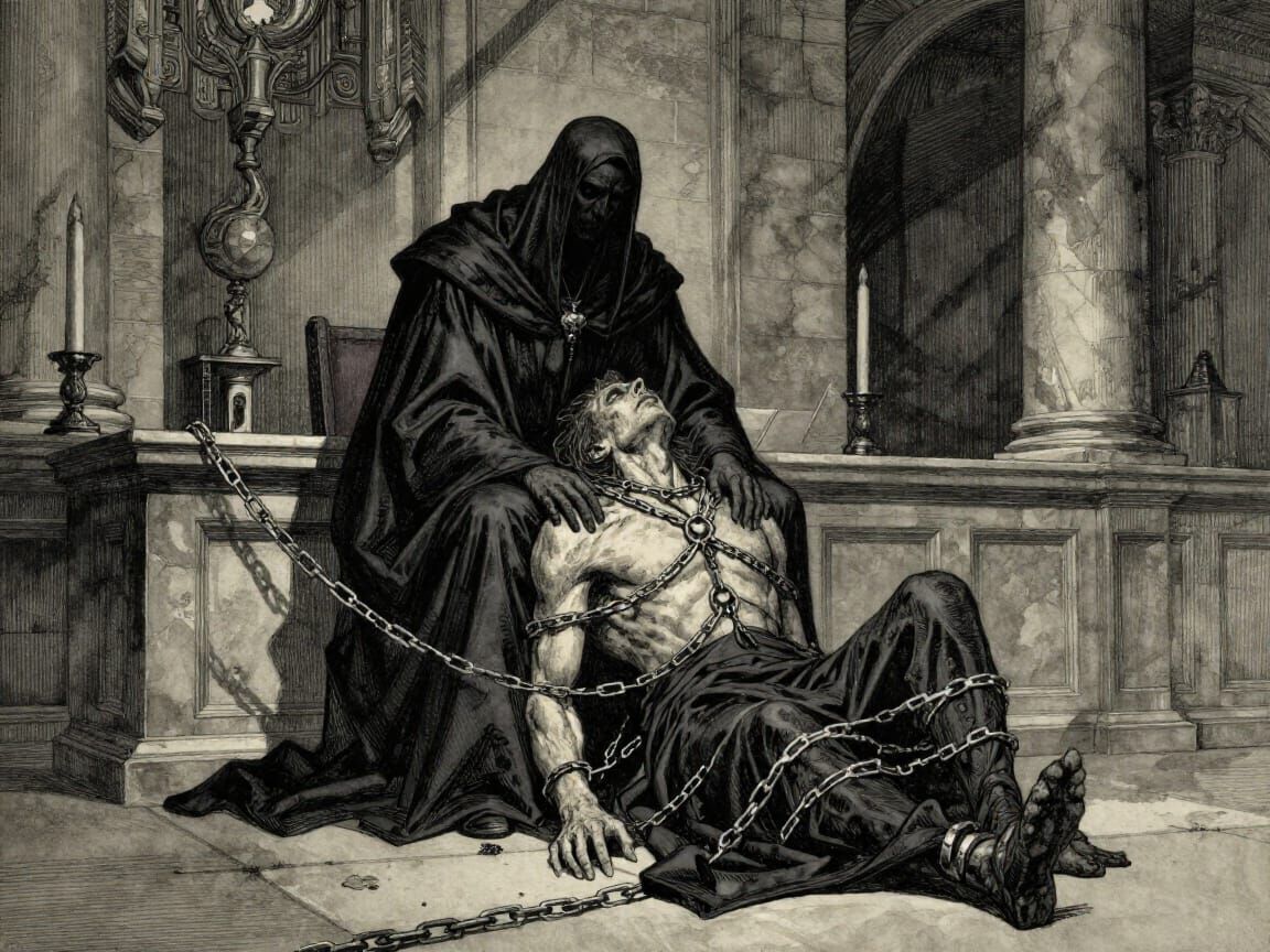 Underworld Judge Sentences Giant in Netherrealm Courtroom