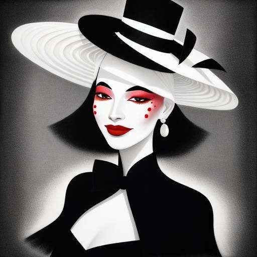 Sophisticated Lady in Charcoal Fashion Illustration