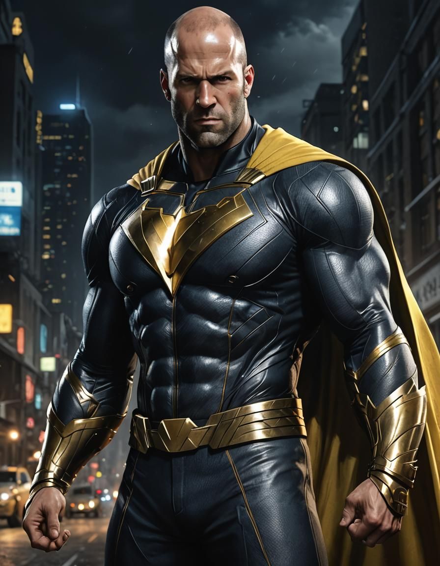 Dark Hero Emerges Under Midnight Stars