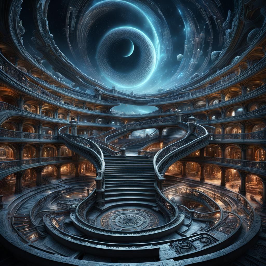 Epic Cinematic Time Continuum in Realistic Digital Style