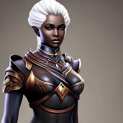 Dark Elf Knight Concept Art in 8K