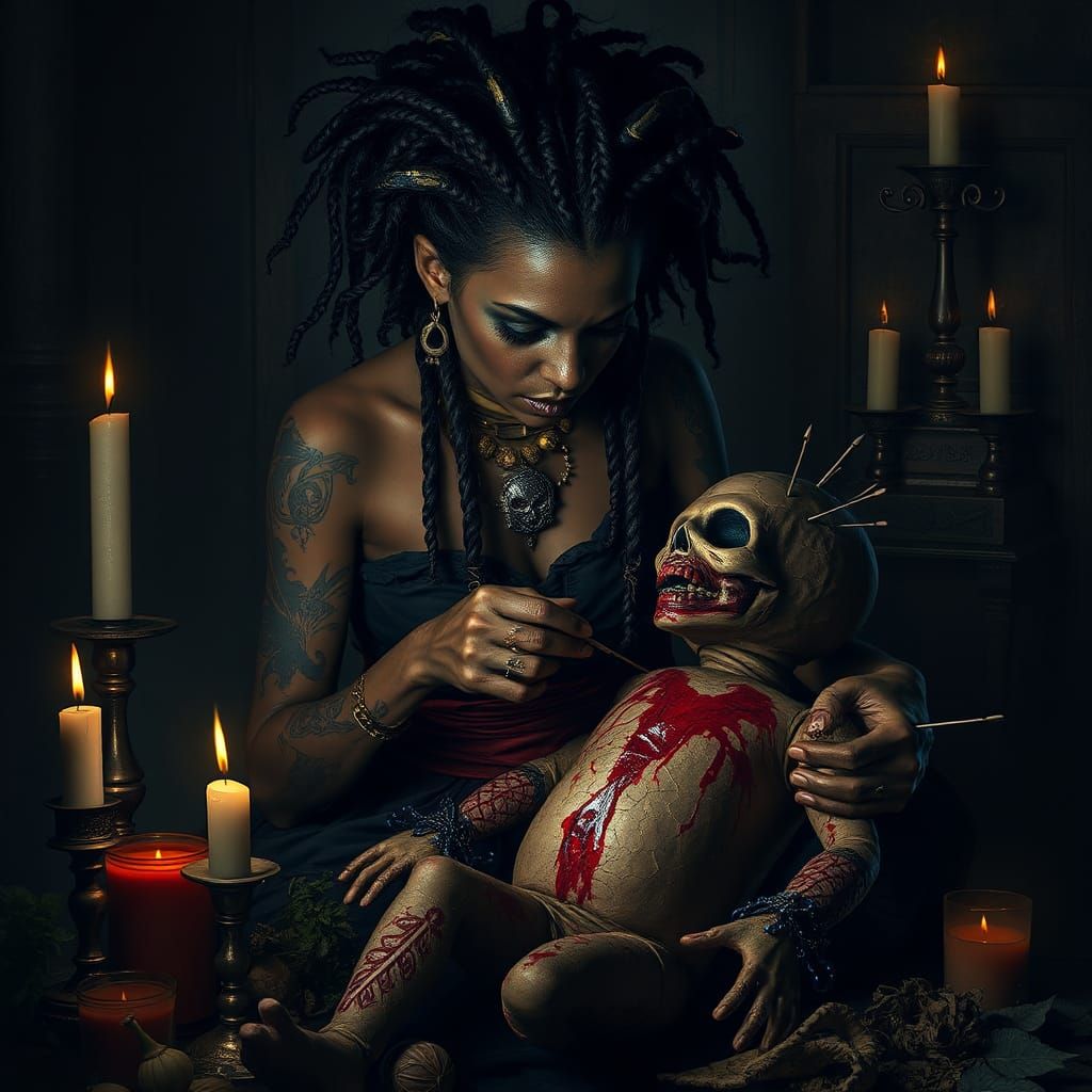 Voodoo Priestess Conjures Dark Magic